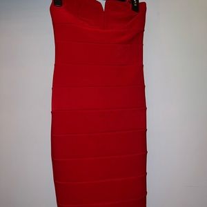 Red cocktail dress